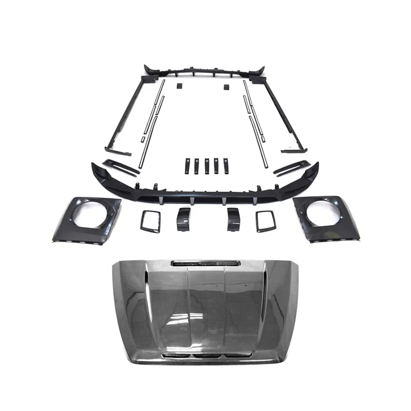 Topcar Style Dry Carbon  Front Lip Rear Diffuser Side Skirts Cover Front and Rear Bumpers   for  Bens W464