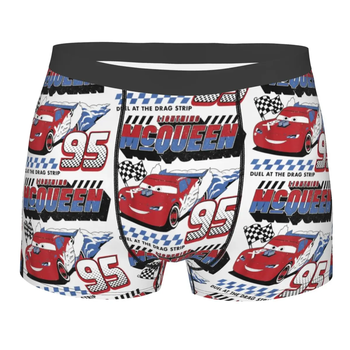 Men Americana Car Race Lightning Mcqueen Boxer Briefs Shorts Panties Soft Underwear Male Sexy S-XXL Long Underpants