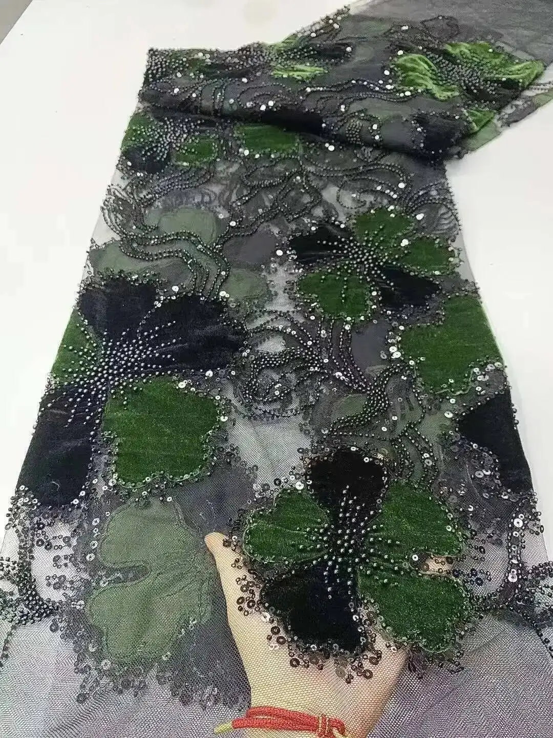 

5 Yards Nigerian Velvet Lace Fabrics African Lace Fabric 2025 High Quality Lace Material Embroidered French Lace Fabric Sewing