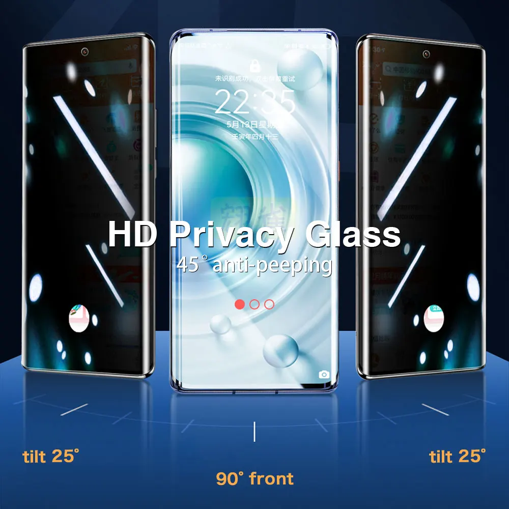 4-1Pcs 9D UV Privacy glass For vivo X70 X80 X60S screen protector x60 x60T pro plus UV anti-spy Tempered glass protective film