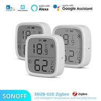 SONOFF Ewelink SNZB-02D Zigbee LCD Smart Temperature Humidity Sensor Alexa Google Assistant Smartthings App Notifications