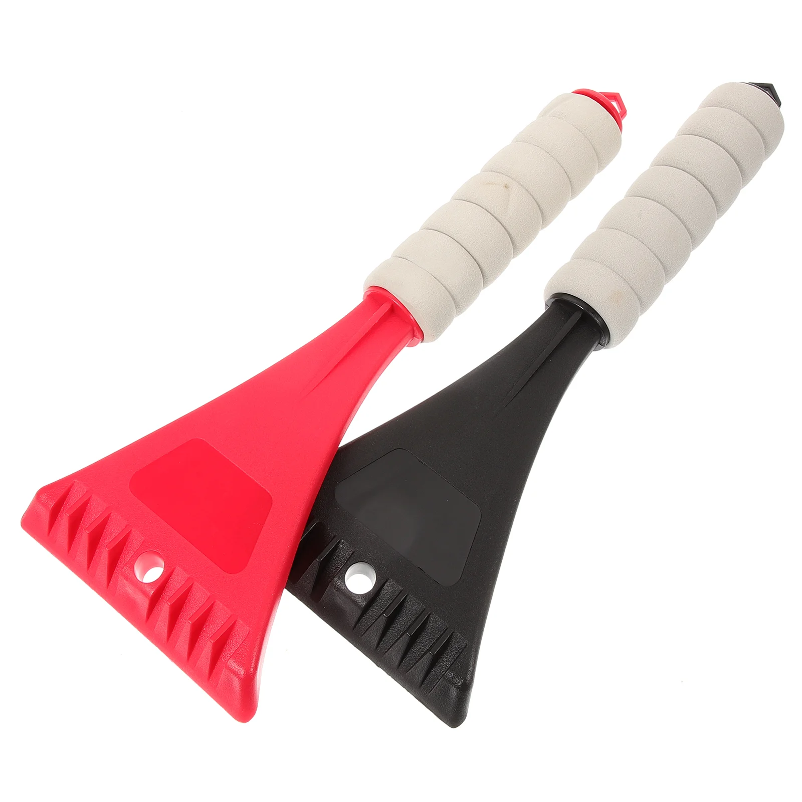 Grattoir à neige en plastique pour voiture, OligHandle noir, Multi pour utilisation d'urgence, Brosse à neige pour urgences, 2 pièces