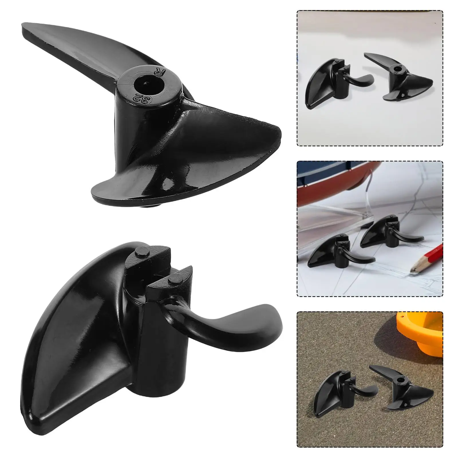 2개 선박 모델 2블레이드 보트 프로펠러 원격 제어 D32mm 2블레이드