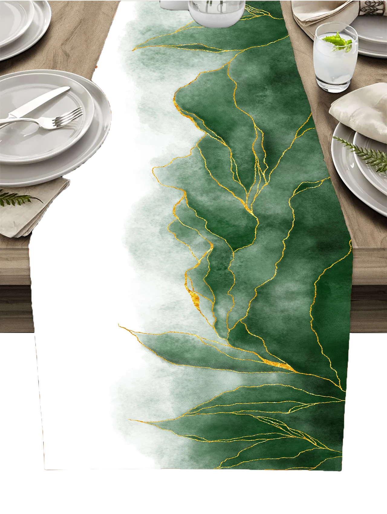 Marble Style Grey Fashion Creative Table Runner Table Decoration Accessories Modern Minimalist Cabinet Tablecloth Tables Runner