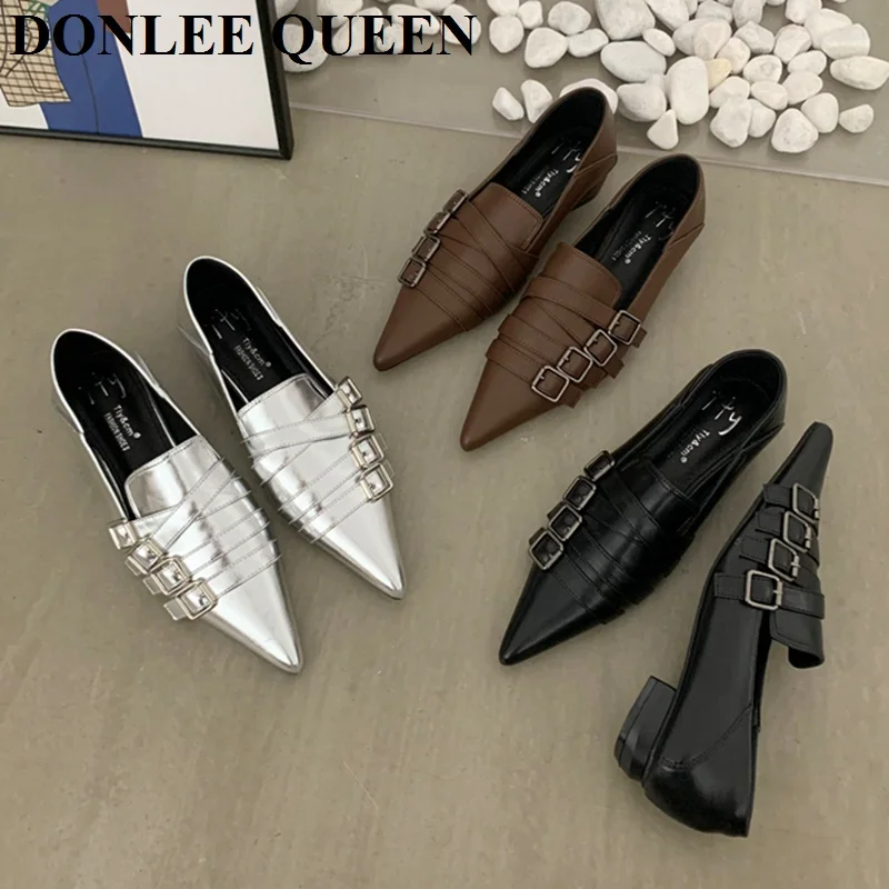 2023 New Autumn Shoes Women Shallow Flats Ballet Brand Pointed Toe Flat Heel Mary Jane Shoes Ladies Ballerina Casual Loafer Muje