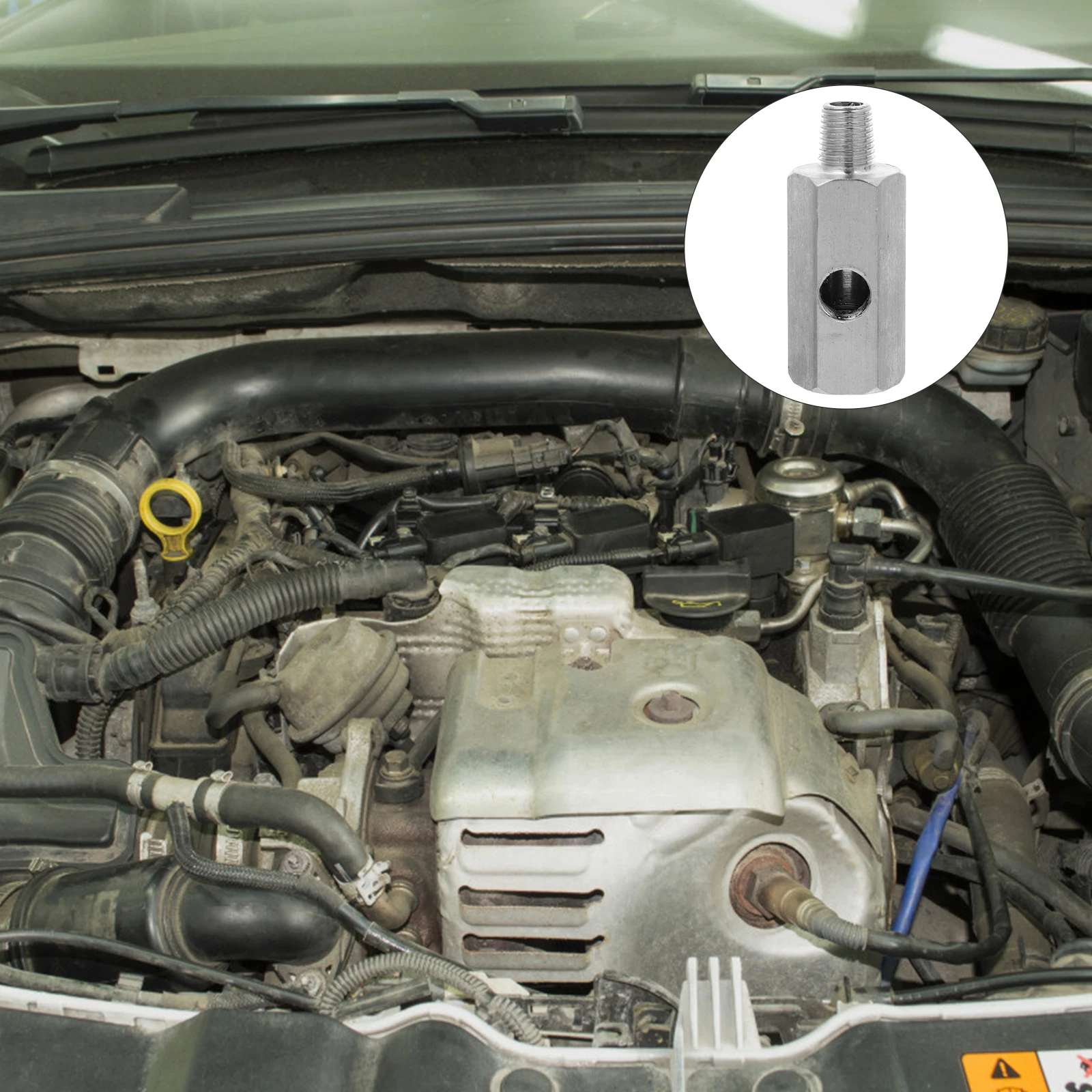 

2 pcs Oil Pressure Sensor Adapters Stainless Steel Car Accessories Turbine Transducer Connector Corrosion Resistant