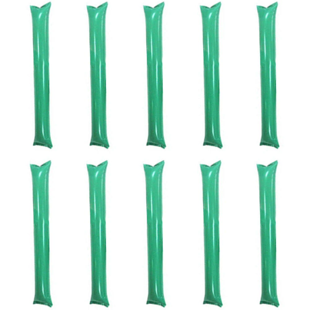 عصا الهتاف القابلة للنفخ مكونة من 10 عبوات من دعائم الألعاب الملونة للحفلات الموسيقية والمطابقات الرياضية لإظهار فريقك