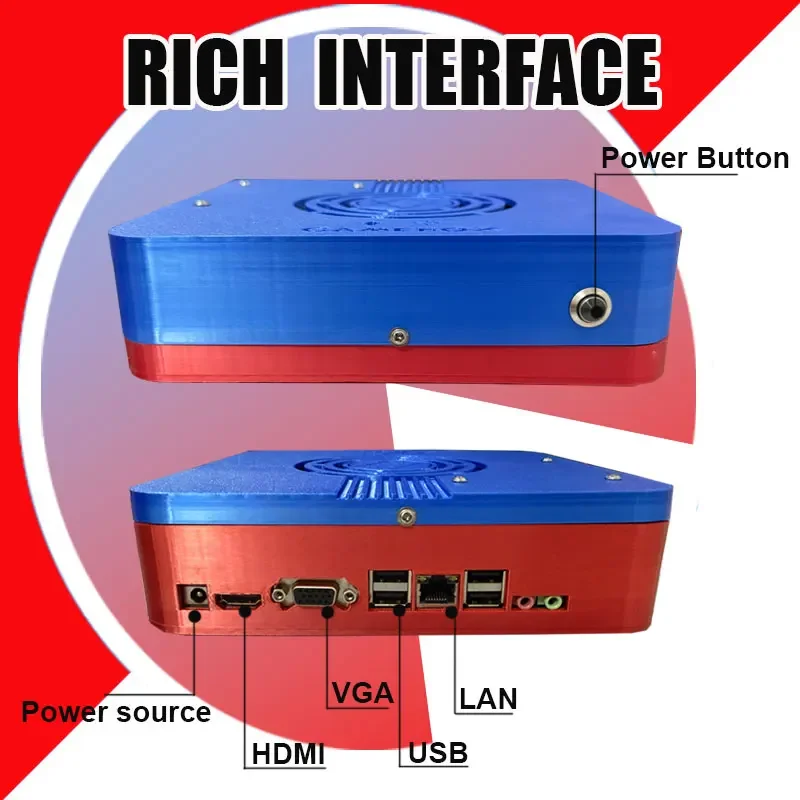 وحدة تحكم ألعاب GD10 التوصيل والتشغيل I3-3110M Win11 + Batocera 500G HDD 70000 + ألعاب لأجهزة Wii PS2 N64 PSP GameCube N64 مقبض لاسلكي