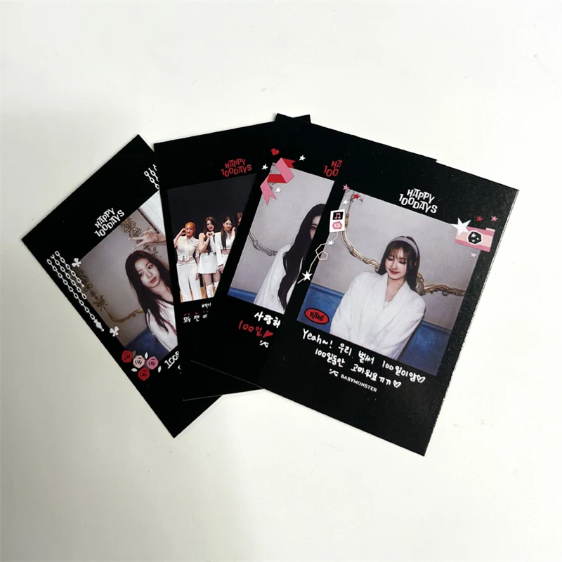 8 sztuk / zestaw KPOP BABYMONSTER Album HAPPY 1000 DAYS LOMO Card Tea Lu Bao Monster Photo Card AHYEON HARAM RORA RUKA ASA Pocztówka