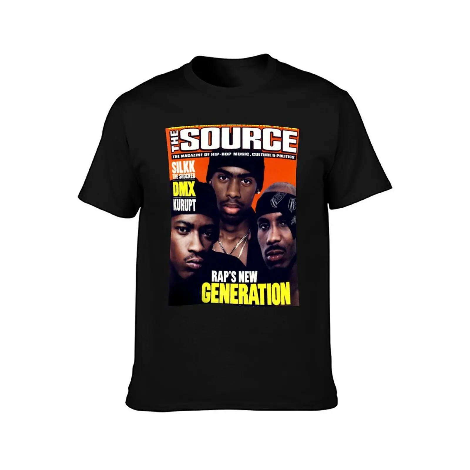 Source 90s T-Shirt, Summer Casual Cotton Tee, Oversized Streetwear Tops, Vintage Graphic Print, Loose Fit Short Sleeve