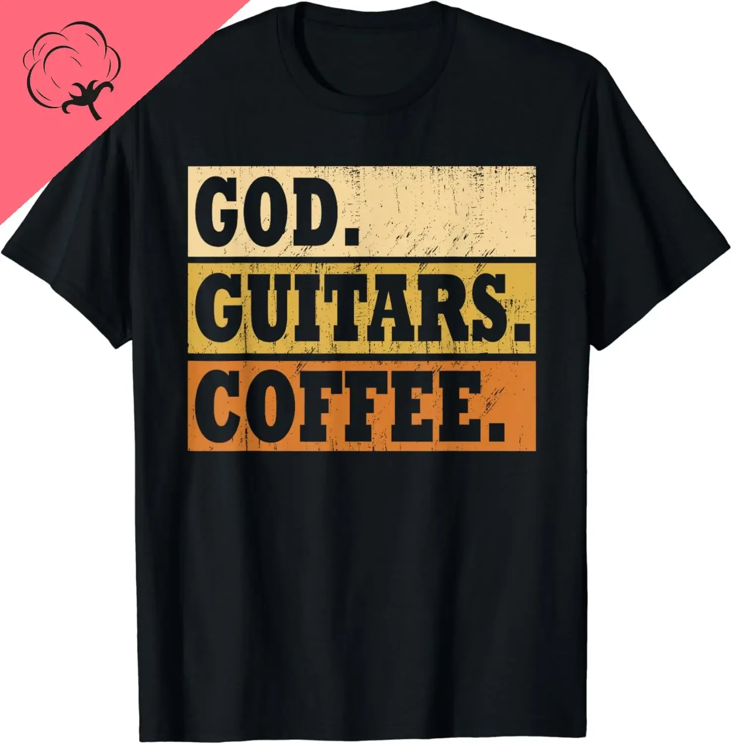 Christian Guitar Player Guitarist Retro God Guitars Coffee T-Shirt Cotton Women Clothing Tops Graphic T Shirts Ropa De Mujer