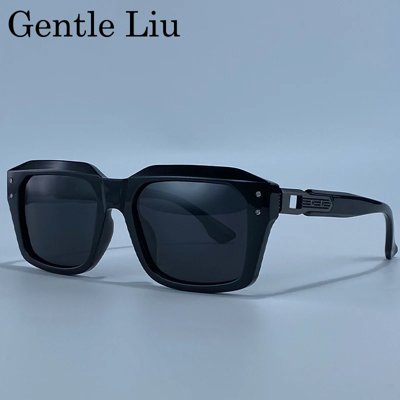 

Поляризованные квадратные солнцезащитные очки в стиле панк для мужчин, 2021, элитный бренд, модные солнцезащитные очки в стиле стимпанк для мужчин, классические очки для вождения, UV400