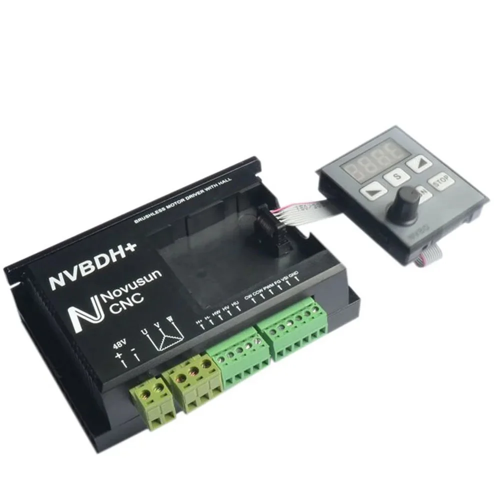 Fresadora CNC Eixo NVBDH + NVBDL Brushless DC Motor Matching Drive com Controlador 400W Display Digital