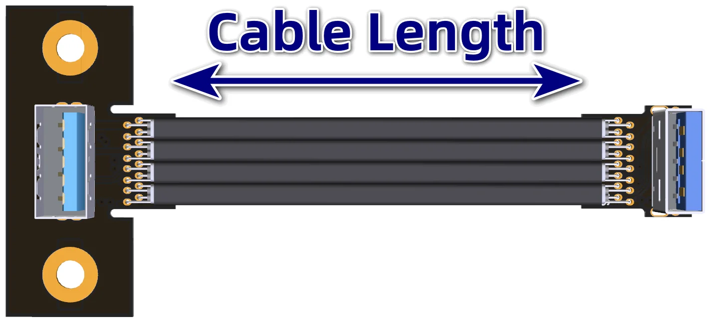 Aérien FPV PTZ USB 3.0 Type A vers Type A, Câble Ruban pio Flexible, Haute Vitesse FDavid, Câble pio FPV Mâle vers Femelle, Résistant à 90