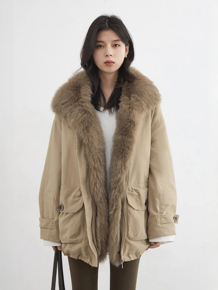 CHIC VEN Fashion Women Down Coats New Loose Casual 90 Goose Down Jacket Female Warm Parka Coat Autumn Winter 2025