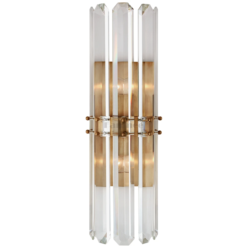 Imagem -03 - Lâmpadas de Parede de Cristal para Sala de Estar Corredor do Quarto Bonnington Aperte de Iluminação Corredor Moderno Limpar Cristal Wall Sconce