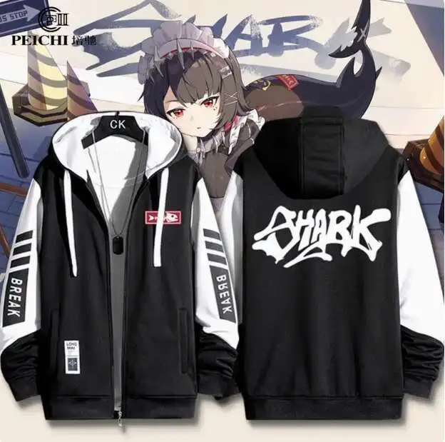 

Anime Zenless Zone Zero Ellen Joe Hooded Hoodie Cosplay Autumn Winter Men Women Coat Loose Jacket Tops anime