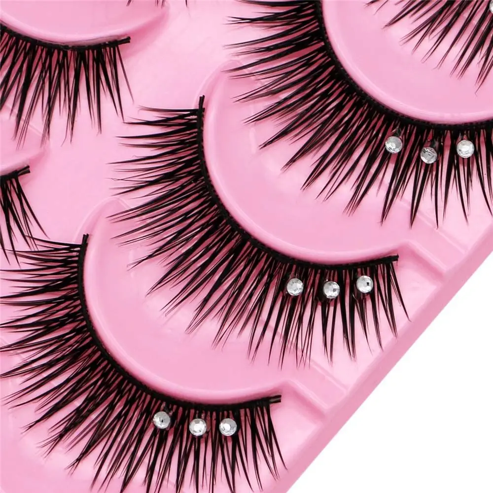 Sequins Eye Makeup Tool Shiny Rhinestone Sequins False Eyelashes Rhinestone False Eyelashes Lash Extension Big Eyes Eyelashes