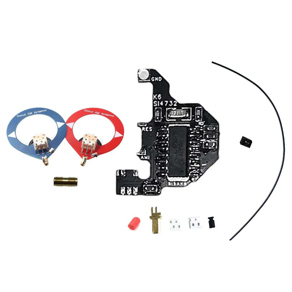 SI4732 Radio Module+2xDonut Antenna for Quansheng UVK5/UVK6 Shortwave Modification Module Dual Antenna Solution