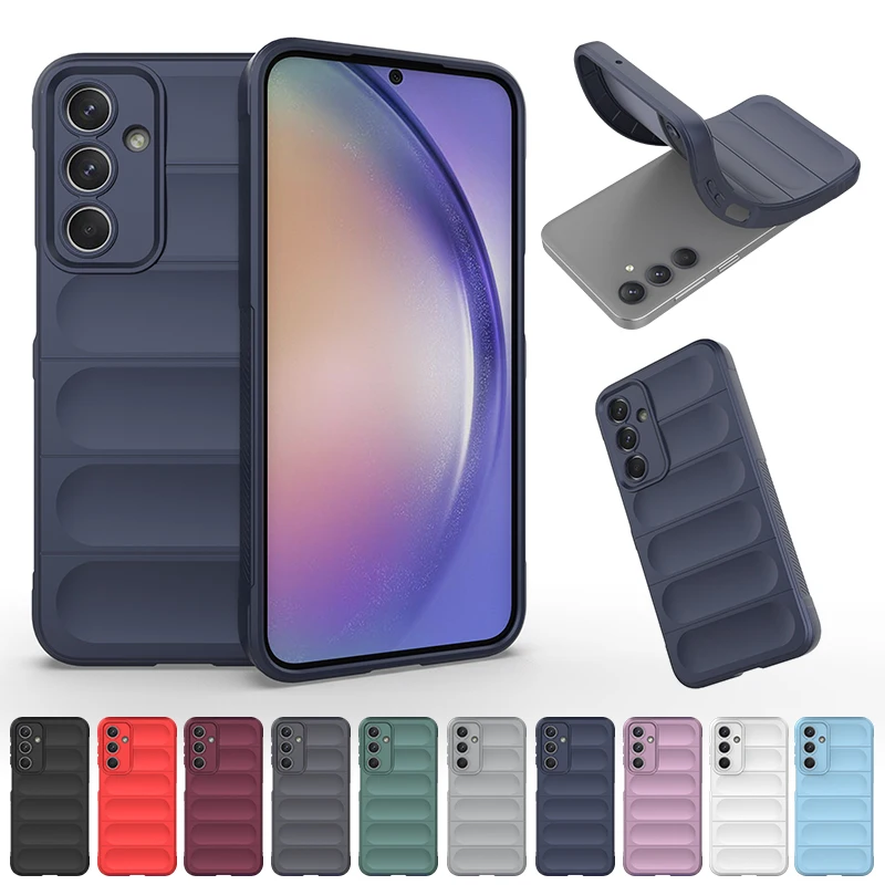 Shockproof Case For Samsung Galaxy A15 A25 A35 A55 A05 A05S S21 FE S22 S23 Plus S24 Ultra M15 M35 M55 Silicone Back Phone Cover