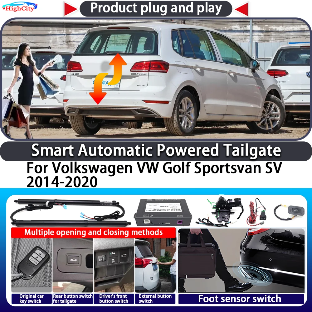 

For Volkswagen VW Golf Sportsvan SV 2014-2020 Smart Automatic Powered Tailgate Key Control Trunk Close Electric Power Tailgate