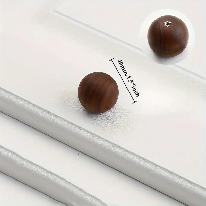2pcs Drawer handle log wardrobe door ball handle simple round single hole small handles