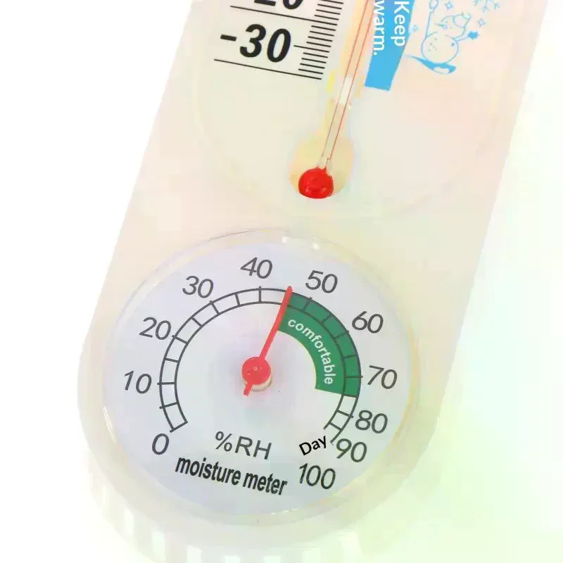 2 In 1 Temperature Hygrometer Analog Weather Gauge Station Nursery Humidity Wall Hung Room Meter Accessories For Breeding