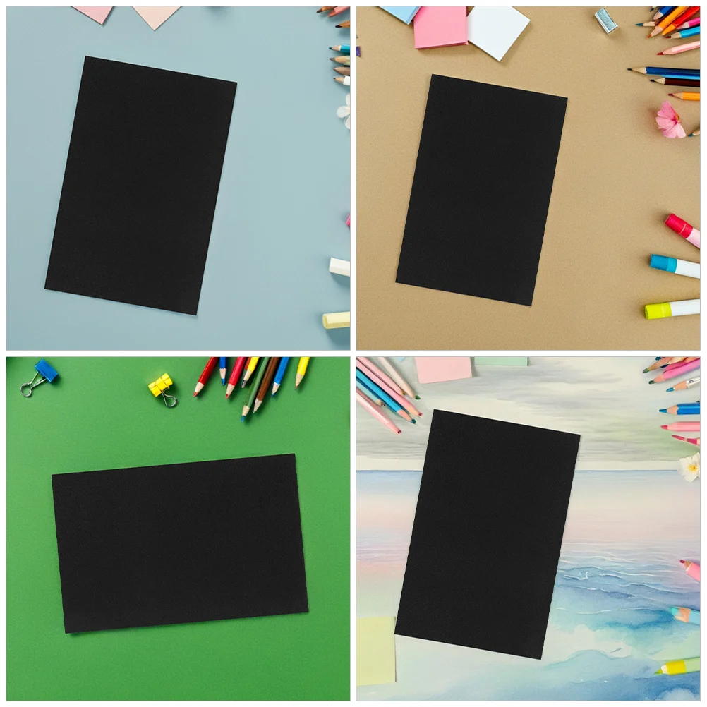 10 Stücke Kind Sand Kunstdruckpapier Schwarzes Schleifpapier Kreative Zeichnung Ölpastelle Graffiti Cricons für Schule Zuhause Kindergarten Kunst