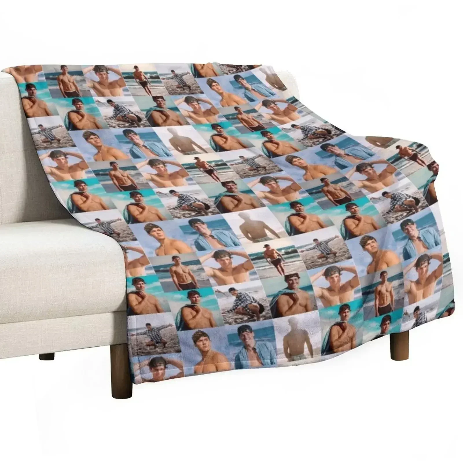 Noah beck collage Throw Blanket Weighted Warm Soft Blankets