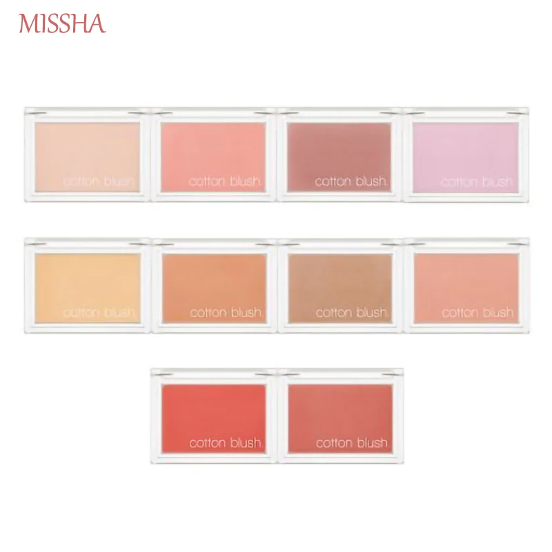 

MISSHA Cotton Blush 4g Natural Rouge Cheek Blusher Contouring Matte Contour Palette Bronzer Highlighter Powder Korean Makeup