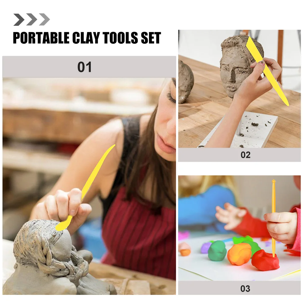 

12Pcs Long Lasting Clay Sculpture Measuring Tool Kit for DIY Manual Cutter Projects Modeling Clay Tools Pottery Tools for Adults
