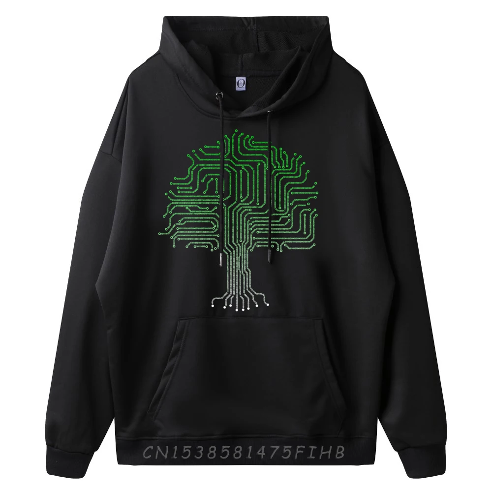 Binary Tree Computer Nerd Coder Programmer IT Geek Printed Hoodie Women Luxury Designer