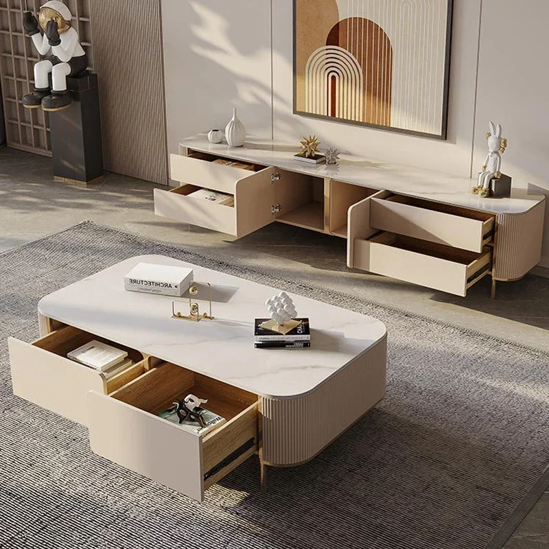 -Modern Customized Hotel TV Stand Home Furniture TV Cabinet And Coffee Table Set  Living Room TV Stand