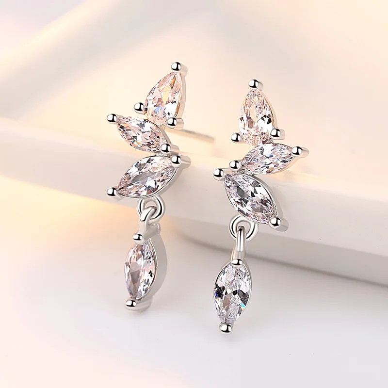 

Horse eye zircon water drop earrings, fashion stud earrings, women's ear jewelry, wholesale from manufacturers