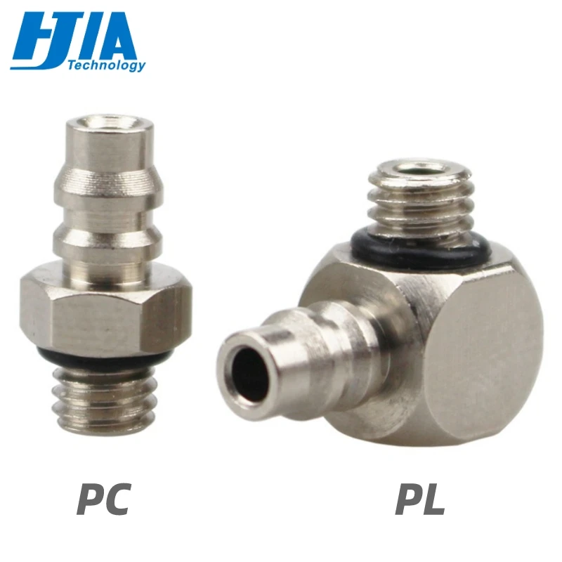 10PCS3mm 4mm 6mm M3 M4 M5 M6 SMC Type Brass Straight Elbow Tube Hose Barb Mini pagoda Air Pneumatic Pipe Fitting Quick Connector