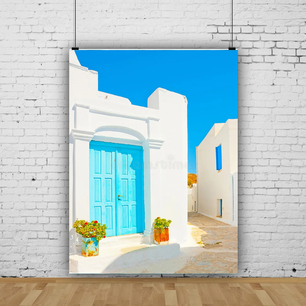 NITREE European Style Retro Street Seaside Scenery Wedding Photos Newborn and Pet Photography Background Props  JDH-06