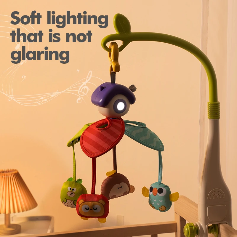 Juguetes con campana para cama de bebé de 0 a 1 año, sonajeros giratorios musicales para mesita de noche, cama colgante para recién nacido, juguetes de entrenamiento sensorial móvil, regalo infantil