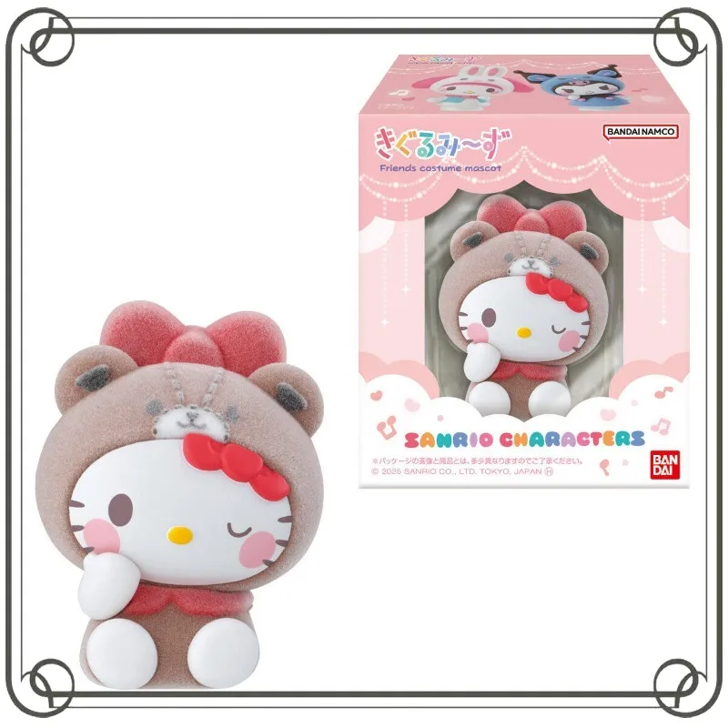 Colección de Adornos de Muñecas Disfrazadas de Hello Kitty, Kuromi y sus Amigos, Flocking EX CASHAPON