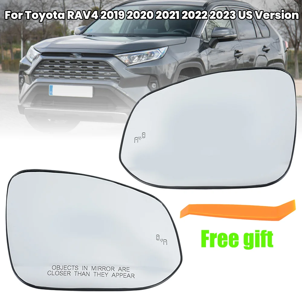 

Rearview Mirror Glass Lens For Toyota RAV4 2019 2020 2021 2022 2023 US Version With Blind Spot Heated Side Mirror Accessories
