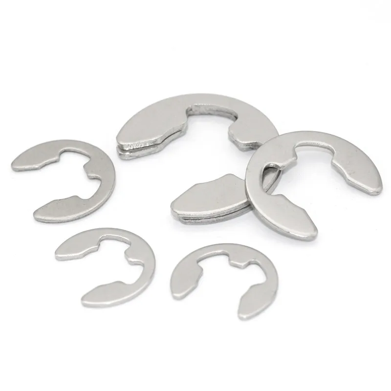 360/200pcs/set E clip set circlip washer assortment kit 304 stainless steel 1.2-15 mm external c clip snap for shaft