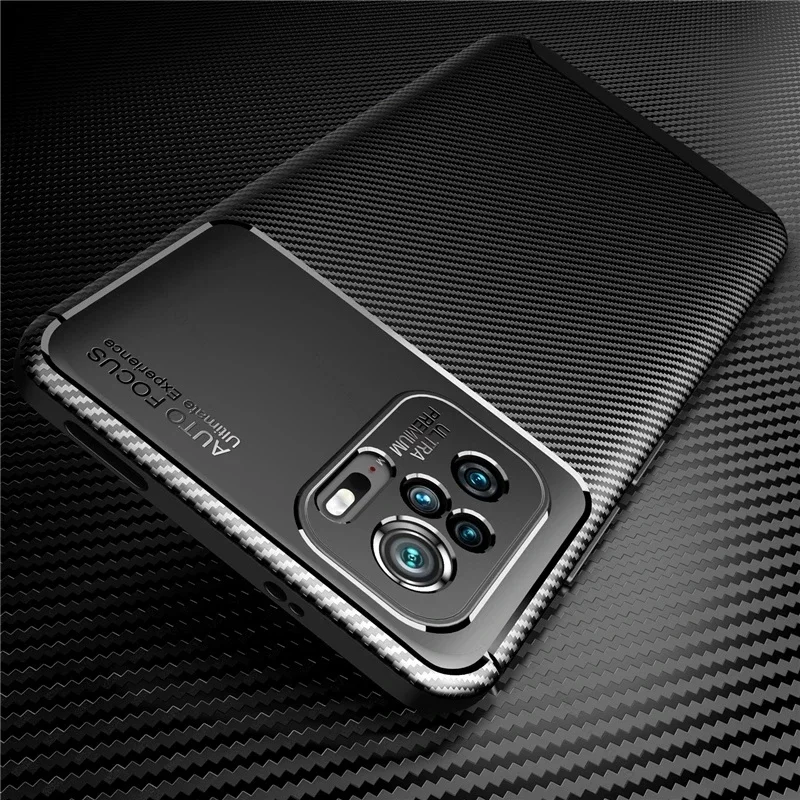 

For Xiaomi Poco M5S Case Matte Carbon Fiber Pattern Back Cover Poko Pocco Poxo Little M5S M 5S 5 S Soft Shockproof Bumper Coque