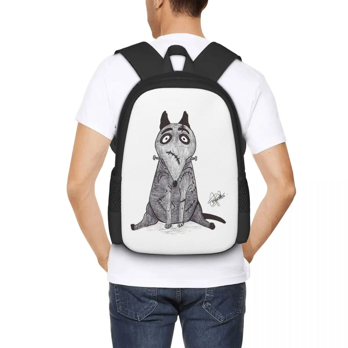

Рюкзак Sparky Dog Frankenweenie для студентов, школьный рюкзак, походный рюкзак для путешествий, модная сумка для книг для мальчиков и девочек, сумки на плечо