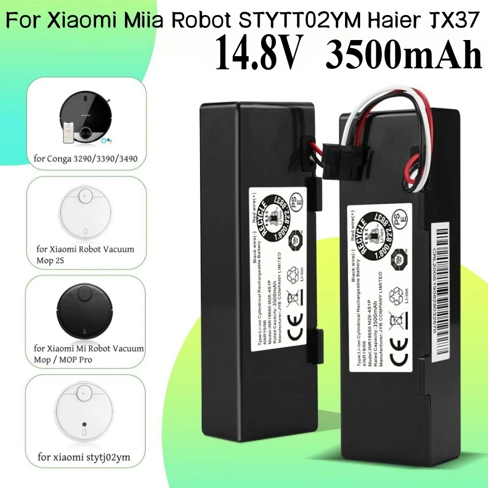 

NEW Rechargeable Battery For Xiaomi 2S Mijia STYTJ02YM 14.8V 3500mah Sweeping Mopping Robot And For Haier JX37 Vacuum Cleaner