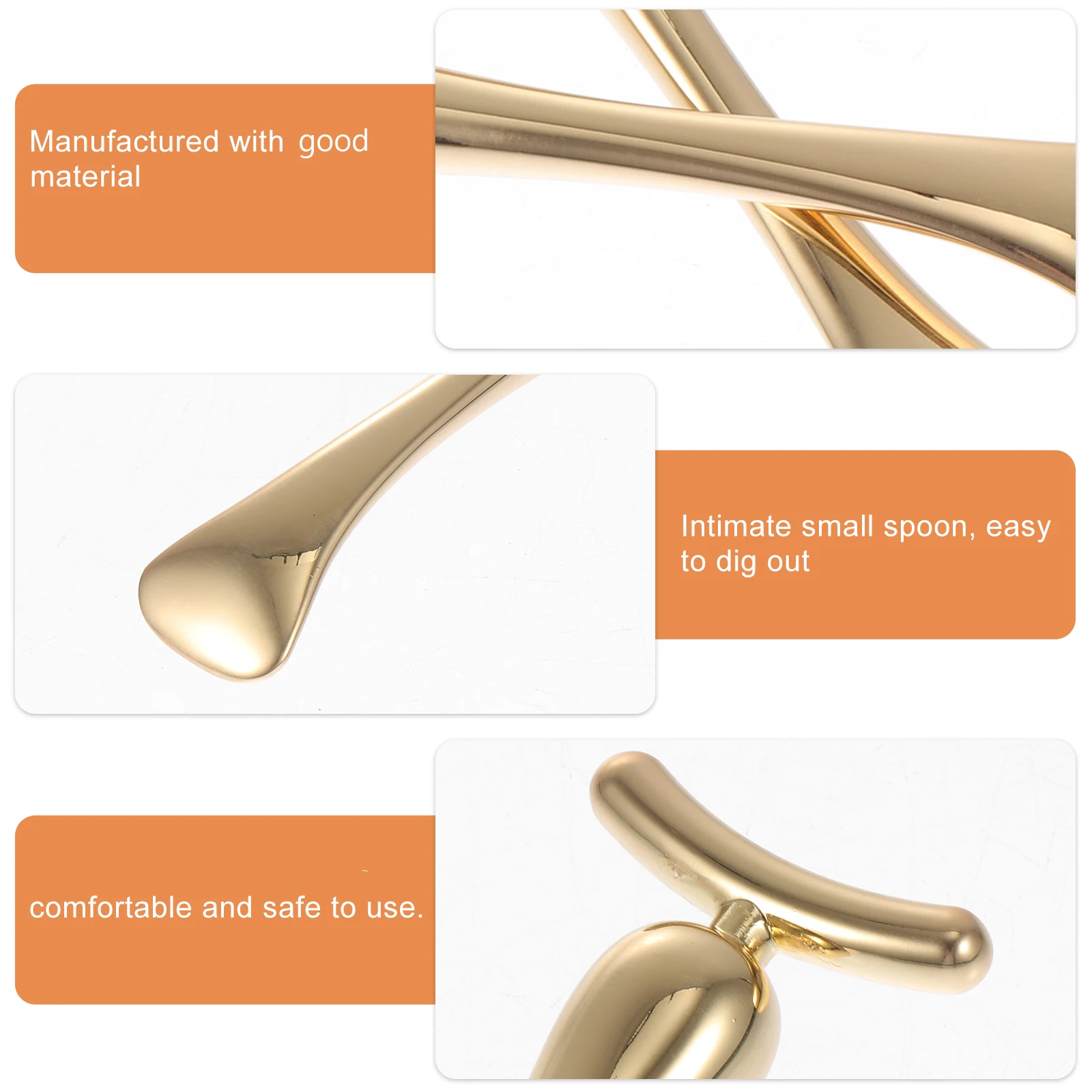 2pcs Zinc Alloy Cream Massage Sticks Smooth Durable Massagers For Women Care Tools Facial Beauty Massagers Eye Cream Spoons Eye