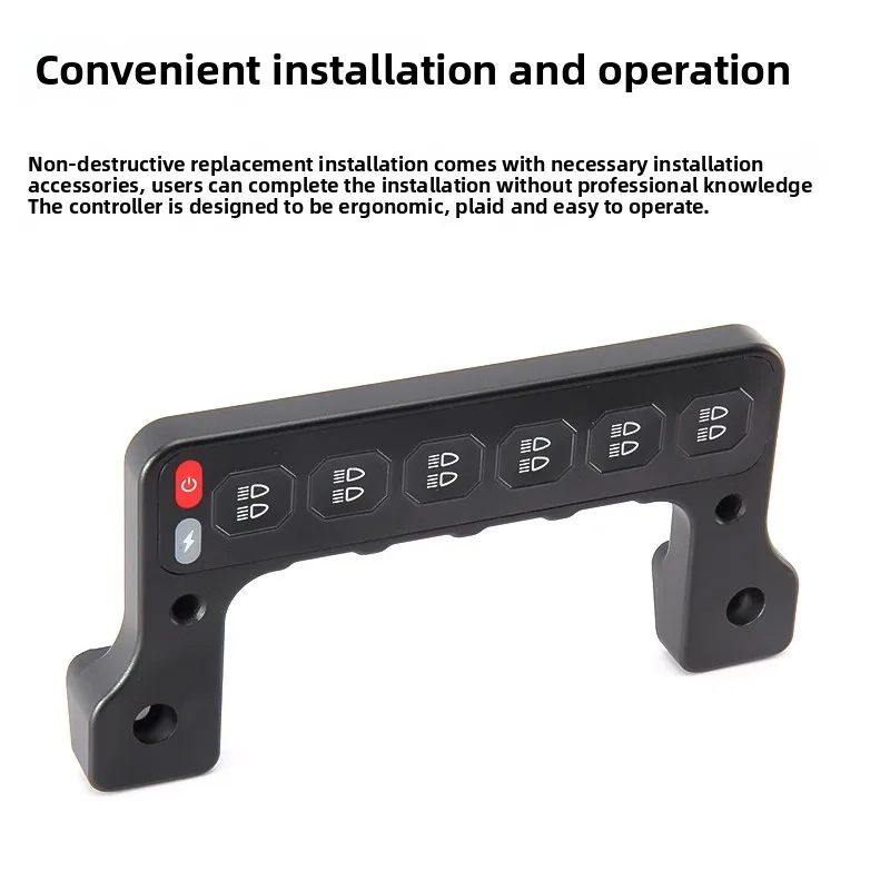 Car A-pillar Six-way Handle Switch For Toyota Hiace Modified LED Spotlight Integrated Switch Wireless Remote Control Accessories