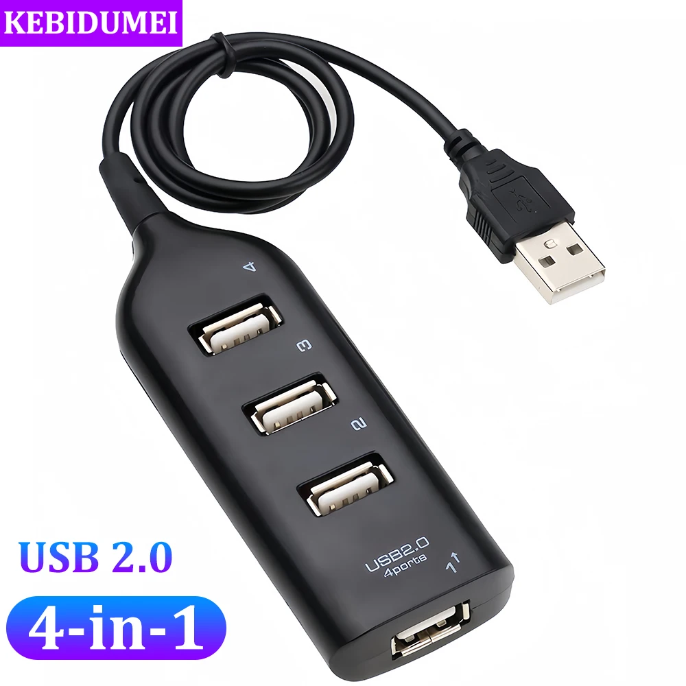 4-in-1 USB HUB Multi USB Splitter USB 2.0 HUBS Expander OTG Adapter for Xiaomi Lenovo Macbook Pro Laptop Computer Accessories