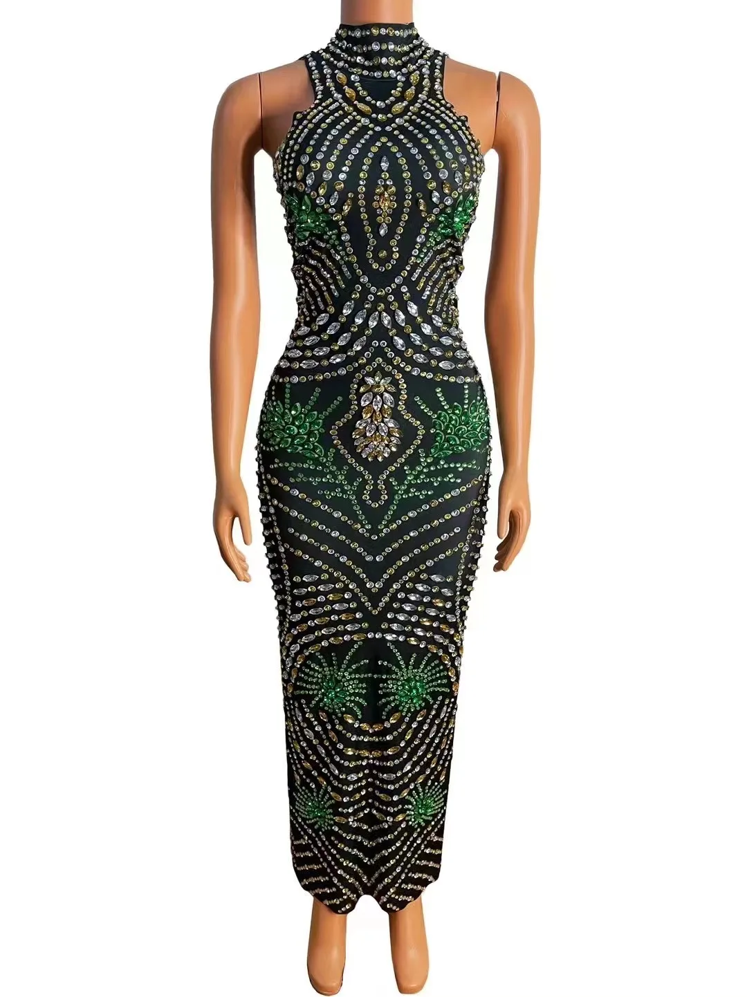 

Colrful Rhinestones Evening Dresses Women'SParty Festival Outfit Singer Gogo CostumesBar Ds Di Stage Performance Wear