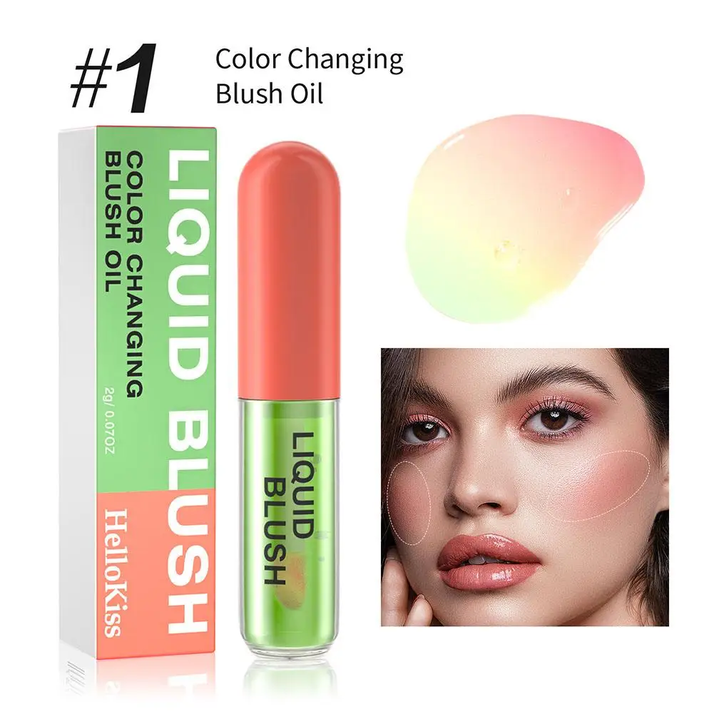 3 cores mudando líquido blush óleo temperatura rosto rouge gloss bochecha maquiagem duradoura blush à prova dwaterproof água matizado rouge óleo k9s5