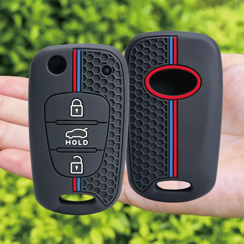 For Hyundai i30 i40 Santa Fe ix35 Tucson For Kia Ceed ProCeed Sorento Rio Sportage Soul Picanto silicone car key fob cover