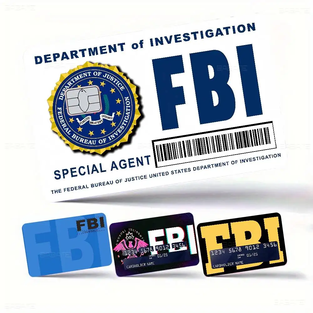America FBI Various Film Skin Sticker Tape For Bank Credit Debit Card Personalized Credit Card Protection Stickers